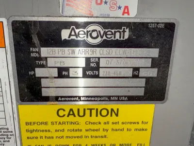 Used AEROVENT 12B PB SW ARR9R Miscellaneous MRO Ohio US | HGR 24 #1184325