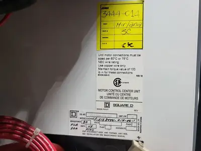 MCC Unit 100 hp, Nema 4