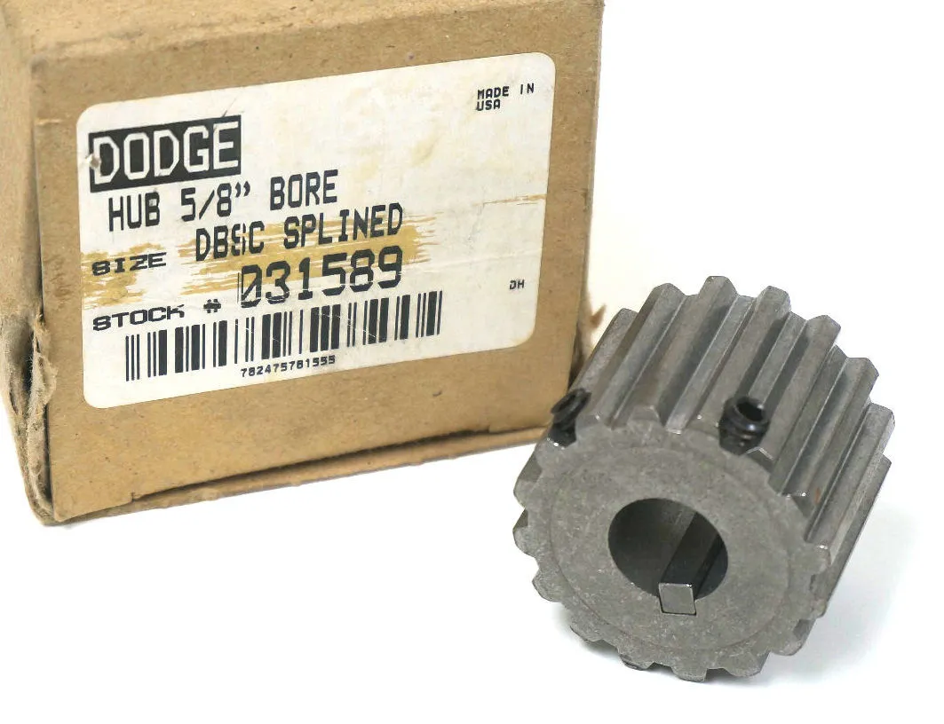 NEW DODGE 031589 HUB 5/8'' BORE DBSC SPLIND