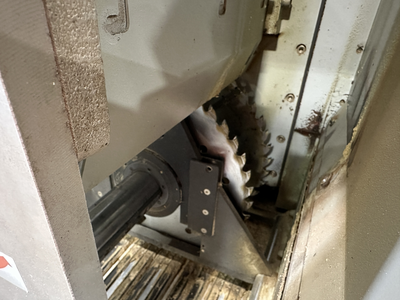 Kentwood R340SM3 Moving Blade Gang Rip Saw w/ Advantage Rip I Infeed