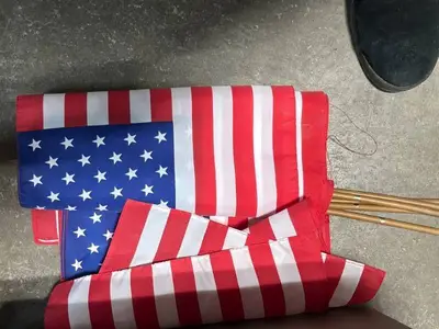 Patriotic Tablecloths, Cloths, Flags, and Decorations Assortment