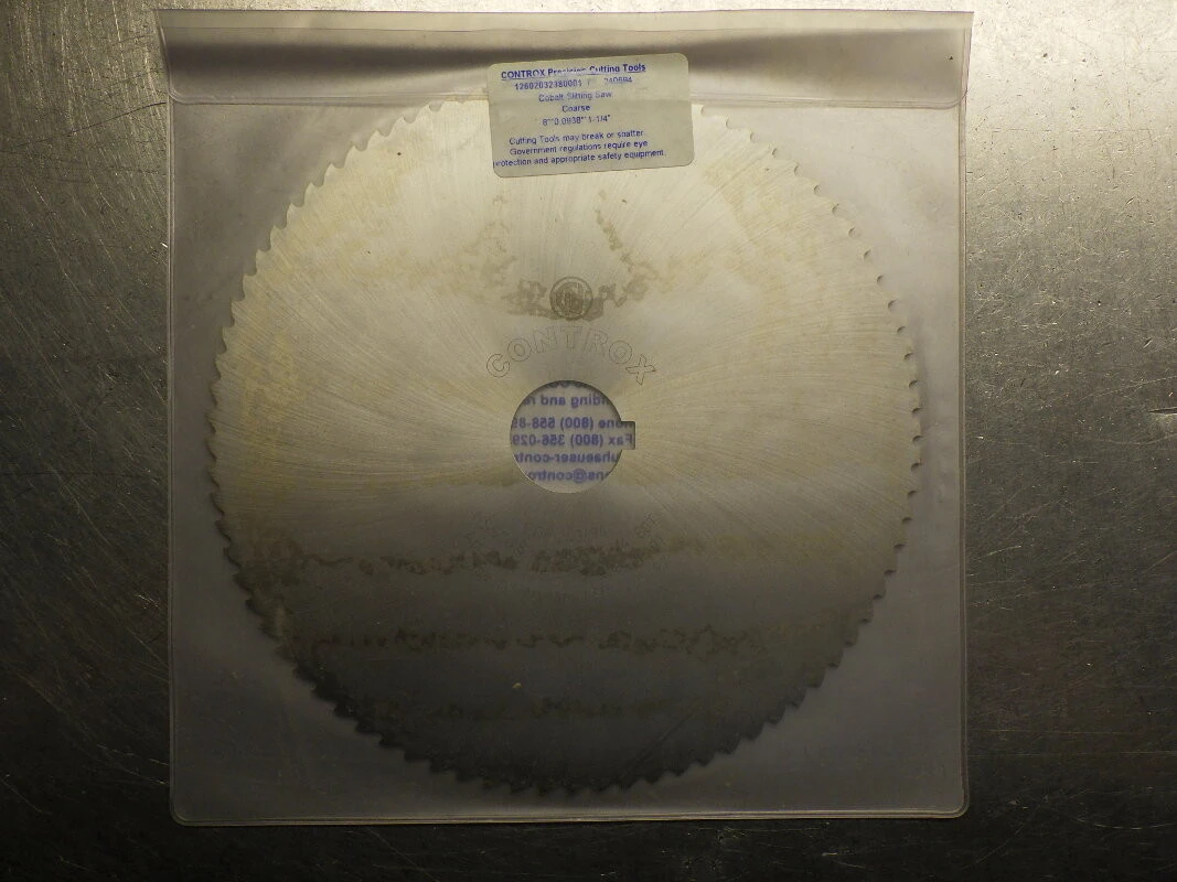 Controx 8" x 3/32" HSSCo Slot Saw 1.25" Arbor 80 Teeth 240694 (LOC3258B)