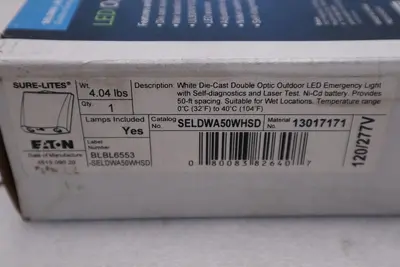 Sure-Lites SELDWA50WHSD Self-Diagnostic Emergency Light LED Lamp - STOCK 1935CC