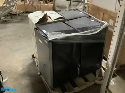 Lot (4) ever chill small refrigerators. 19” x 18” x 31”. Some dents and scratches