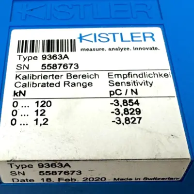 NEW KISTLER 9363A PIEZOELECTRIC PRESS FORCE LOAD CELL