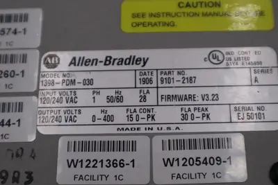 ALLEN-BRADLEY 1398-PDM-030 SER A POSITIONING DRIVE STOCK H1567