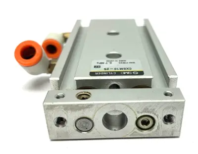 CXSM10-25 | SMC  Dual Rod Guided Pneumatic Cylinder 10mm Bore 25mm Stroke - Used