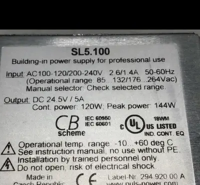 Used PULS SL5.100 Power Supplies Michigan US | Ideal Machinery #583169