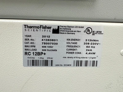 USED Thermo Scientific RC 12BP+