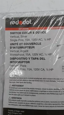 New | in-Stock RED DOT _UNKNOWN_ Switch Parts | ND Industrial Surplus #1213252