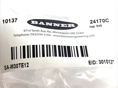 USED BANNER TL50 STAND-OFF PIPE COVER 1/2" BLACK ACETAL 10137