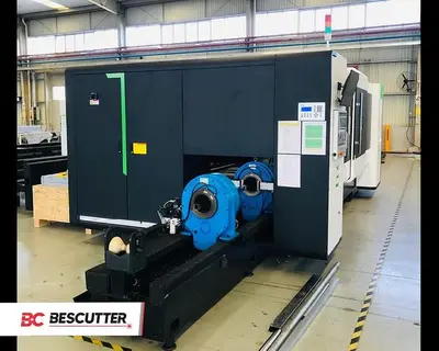2026 Bescutter FLY PRO 5'X10' | 1500W - 6000W IPG | Fiber Laser Metal Sheet and Pipe Cutter Full Enclosure with Parallel Shuttle Table