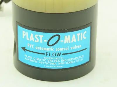 Plast-o-matic EUC3B4G6 Solenoid Valve PVC 3/8" NPT 40 PSI 120V Coil