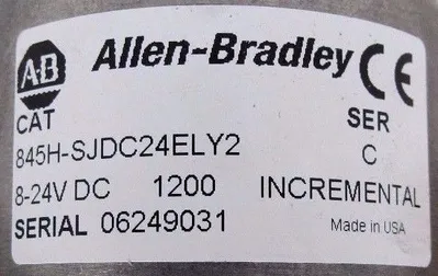 NEW ALLEN BRADLEY 845H-SJDC24ELY2 ENCODER SERIES C 8-24V DC 845HSJDC24ELY2