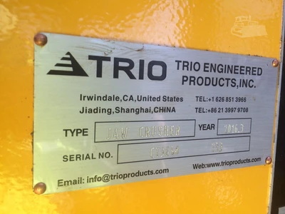 Used 2016 TRIO CT3254 Jaw Crushers Colorado US | ABN Services #1339279