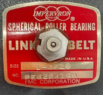 NEW LINK BELT IMPERVRON PEB22419H 1 3/16 PILLOW BLOCK ROLLER BEARING