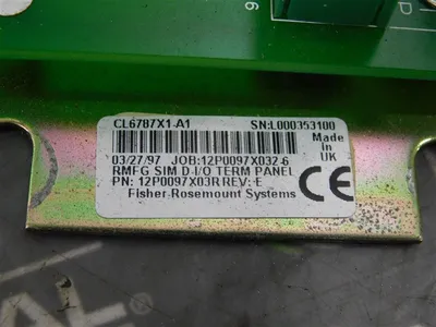 Fisher Rosemount CL6787X1-A1 RMFG Sim. D-I/O Terminator 12P0097X03R Rev. E Used