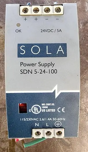 Used SOLA SDN 5-24-100 Power Supplies Michigan US | Midwest Press and Automation #577298