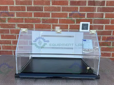 USED FLOW SCIENCES FS2015 BKGVA 3 FT TOP MOUNT VENTED BALANCE SAFETY ENCLOSURE