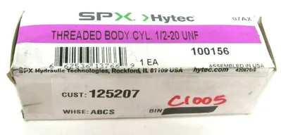 NEW SPX HYTEC 100156 1/2-20 UNF THREADED BODY CYLINDER