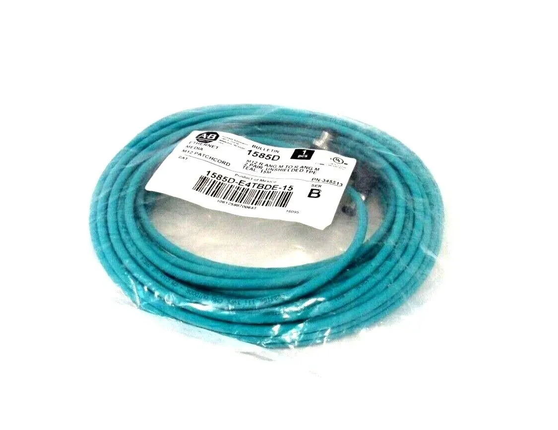 NEW ALLEN BRADLEY 1585D-E4TBDE-15 ETHERNET CABLE SER.B 1585DE4TBDE15