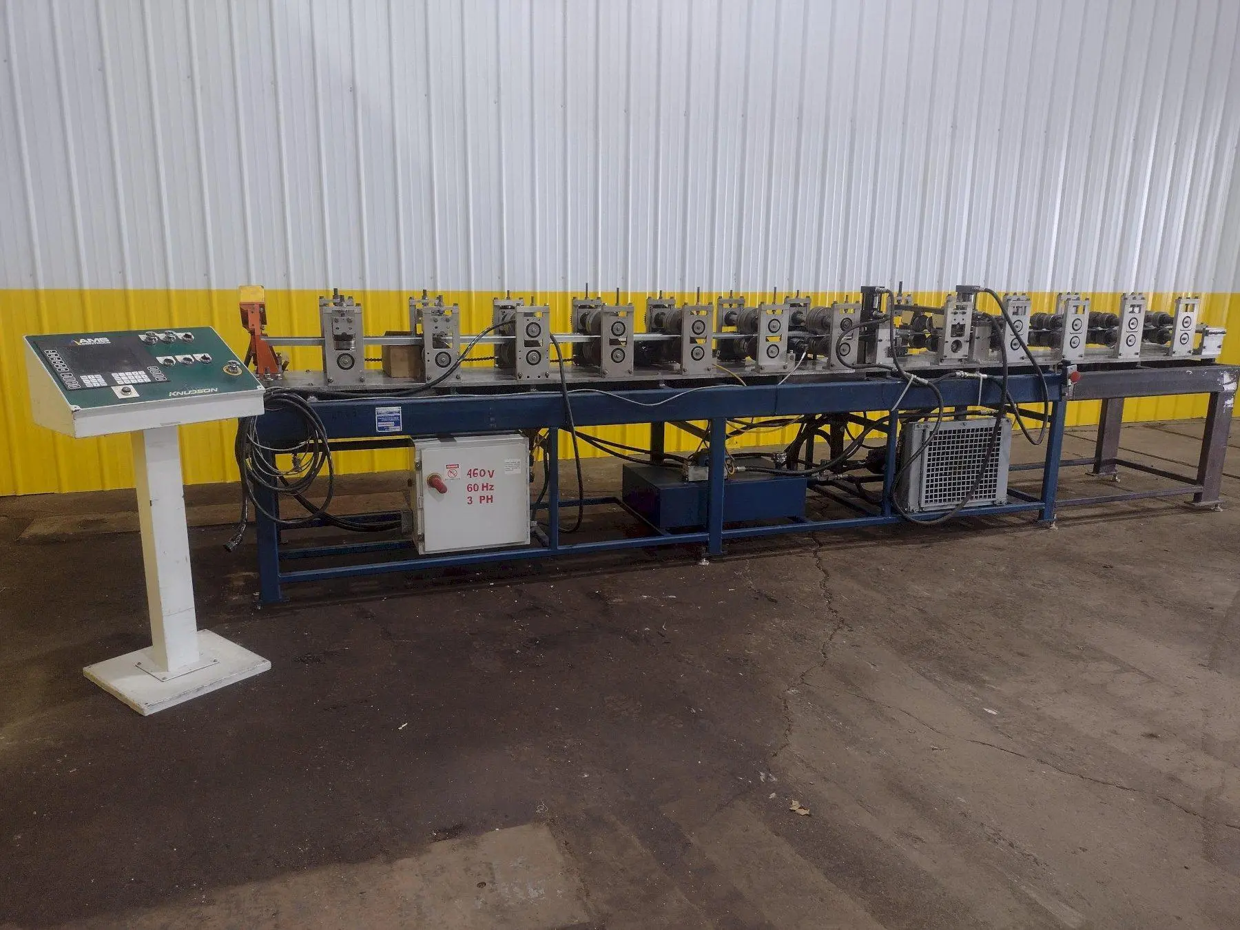 12 STAND X 10" KNUDSON MODEL #KS-2468 STUD & TRACK FRAMING ROLLFORMER, WITH AMS CONTROLS: STOCK #18942