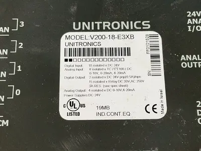 Used UNITRONICS V29019B20B Automation Control (HMI) Ohio US | HGR 24 #1406055