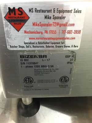 Bizerba 2017 GSPH Manual Deli Slicer Fully Refurbished Tested Working!