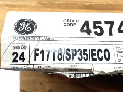 New | in-Stock GE Fluorescent Tube 17W 24" 3500K BOX OF 22 Lighting Michigan US | Maverick Industrial Sales #1401791