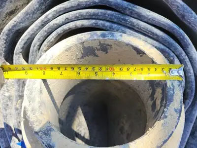 8" x 25 ft Hose Black w/ Camlock Coupling