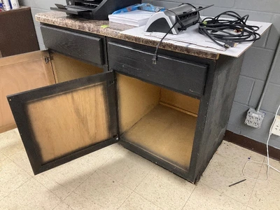 Black Cabinet with Counter top