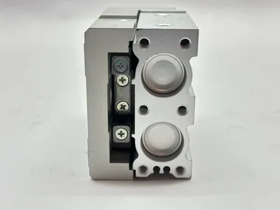 MXS25-10 | SMC  Pneumatic Dual Rod Slide Table 25mm Bore 10mm Stroke - Used