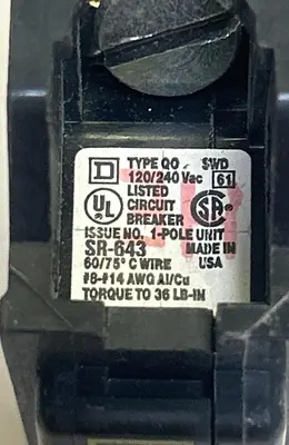 USED SQUARE D QO115