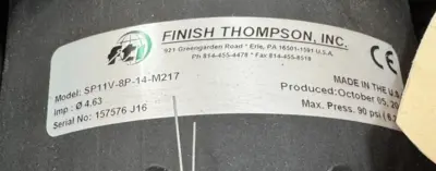 NEW FINISH THOMPSON SP11V-8P-14-M217 SELF-PRIMING PUMP 00236ET3E145TC-W22