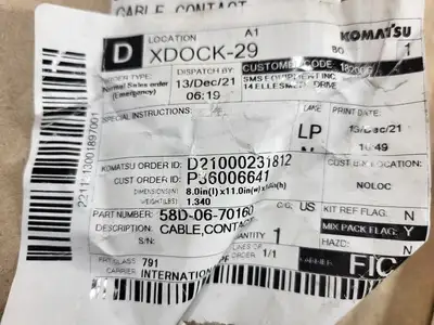 USED KOMATSU 58D-06-70160