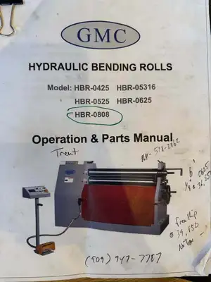 Used 2016 GMC HBR-0808 Plate Bending Rolls including Pinch Illinois US | Asset Exchange Corporation #1287517