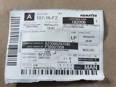 NEW KOMATSU BF2723