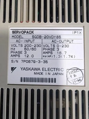 USED YASKAWA SGDB-20VDY85