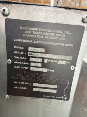 Turbochef HHC2020 High Speed Double Conveyor Pizza Ovens Refurbished and Works