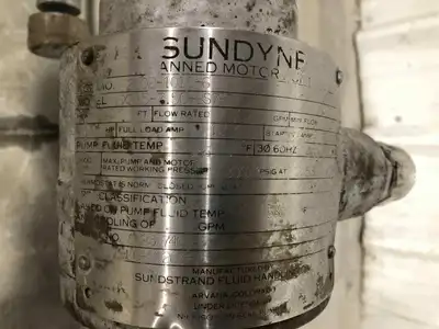 Nikkiso Sundyne HX215-7.5C-2S7SP SS Canned Motor Pump 210ft Head 5.3-70GPM 3PH