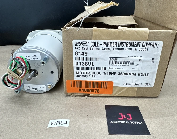 New | in-Stock Cole Parmer 00138VL Miscellaneous Equipment (Electrical & Power) Indiana US | J&J Industrial Supply #1076225