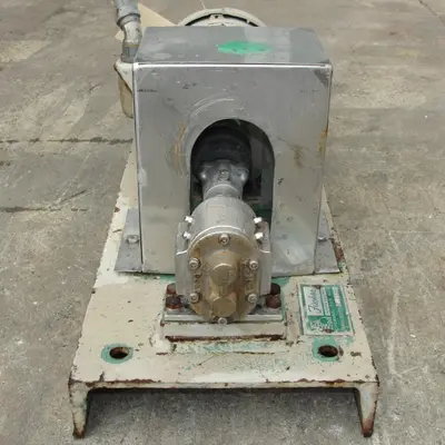 SPC6438  Pump 1" inlet Fischer positive displacement pump 1 hp, Stainless Steel