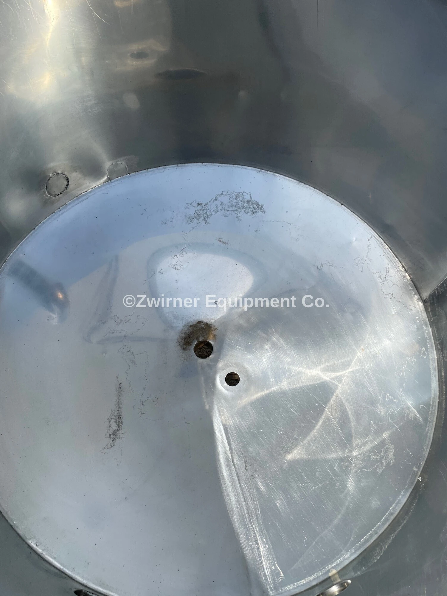 75 Gallon Stainless Steel Single Shell Tank, Open Top, Cone Bottom