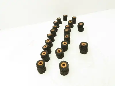 Horsehair Brush Polishing Wheel 1" Dia x 1/4" Bore Copper Center  Lot of 100