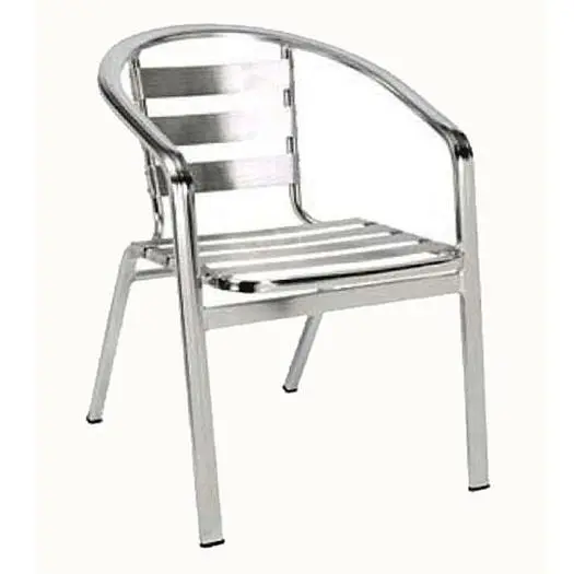 ALUMINUM OUTDOOR CHAIR SLAT BACK AND SEAT