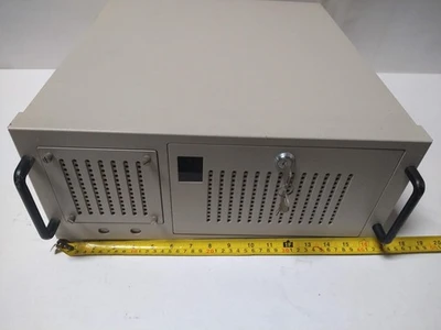 Rackmount Industrial PC 18.5x17x7.5 w/ CD Floppy Serial USB Key Lock Fan