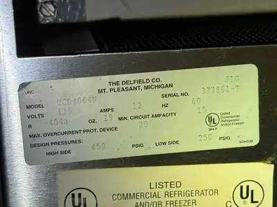 Used Delfield Used Delfield UCD4064N 4 - drawer Worktop Refrigerator With Marble Top 115V Worktop Refrigerators Illinois US | Falcon Restaurant Supply #1373796