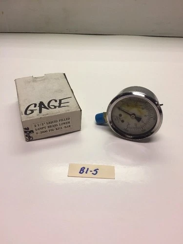 New! 2 1/2" Liquid FIlled Pressure Gauge 1/4NPT Brass Lower Warranty!