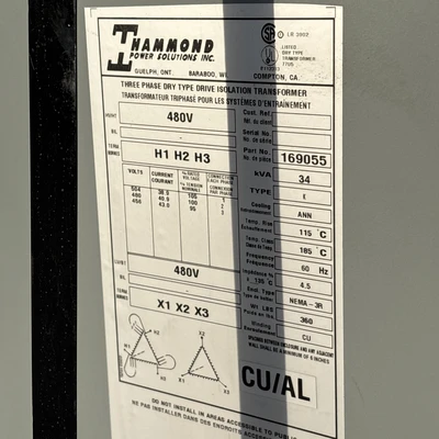 New | in-Stock Hammond Power Solutions 169055 Transformers Indiana US | J&J Industrial Supply #1566394