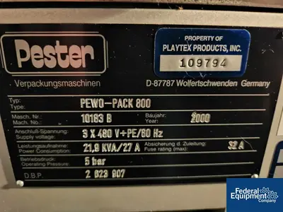 USED Pester Pester Bundler, Model PEWO-Pack 800